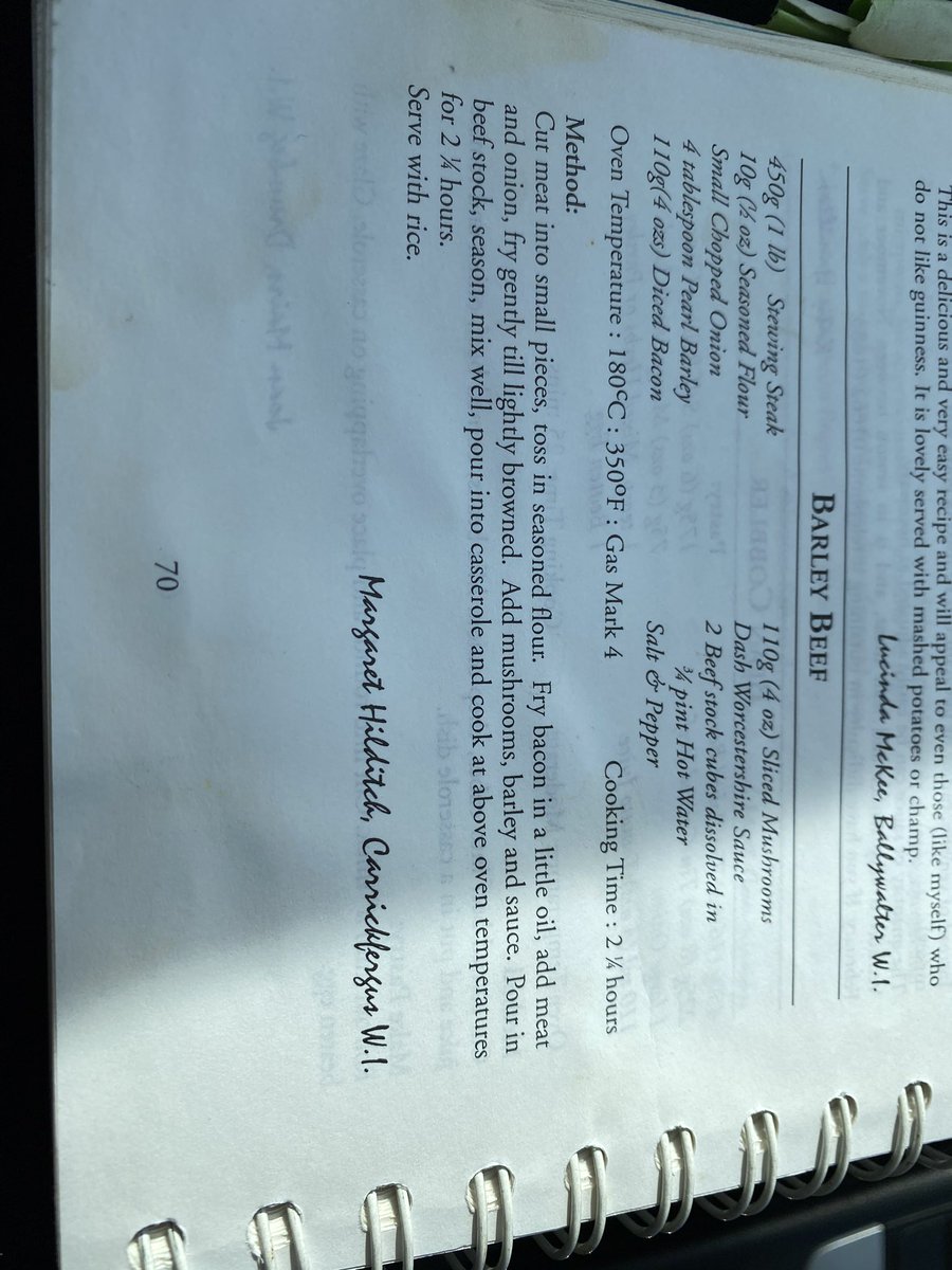 ruth_howells's tweet photo. @Daisy_D_ My gran's recipe in an old WI cookbook for barley beef might be of interest if you haven't used it already! https://t.co/IqwqBv9cqS