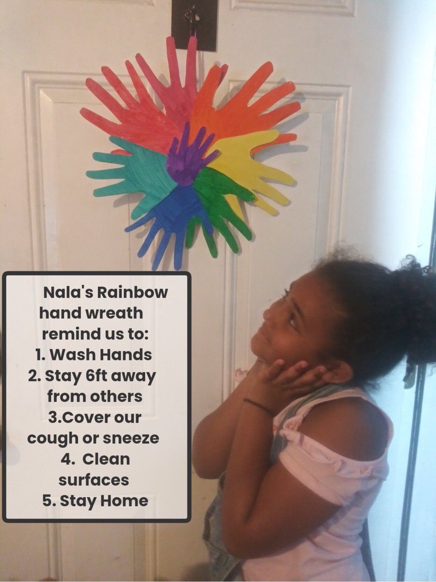 schatzp1's tweet photo. One of our home learning assignments for the day was to create a rainbow to help spread love and joy in our community. My heart was really touched by this one. https://t.co/4XgWMV2j9A