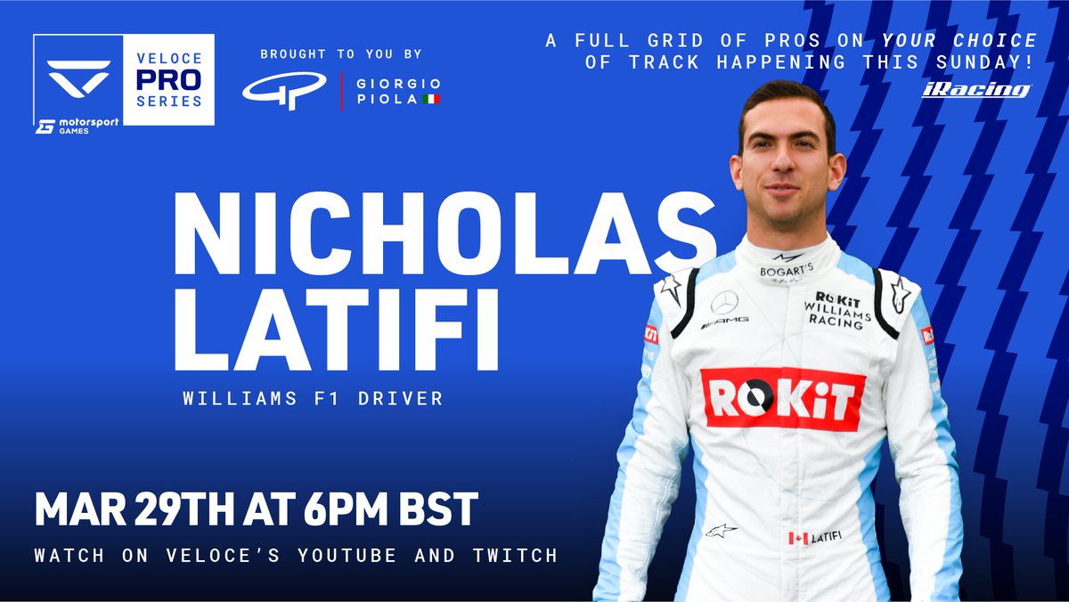 VeloceEsports's tweet image. 🌌 🕺 If he could have any superpower @NicholasLatifi would choose to teleport.
Unfortunately, we can't help with that but we can put him on back your screens! 🙌 

#VelocePro
Sunday 29th March 6 pm BST
LIVE on youtube.com/veloceesports
In partnership with @MSportgames