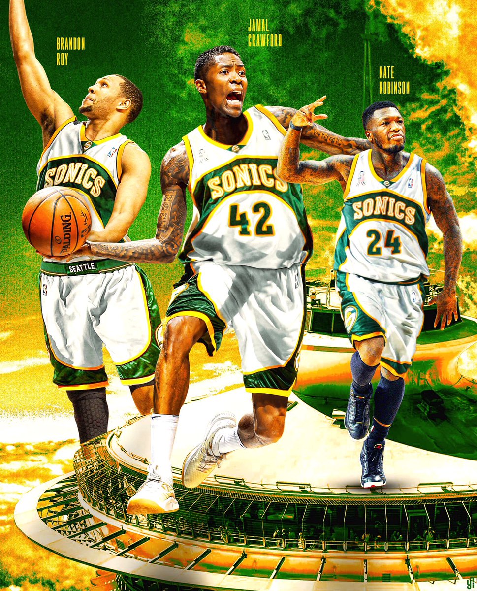 シアトル出身の3人 x スーパーソニックスユニ！！🔥🔥🔥