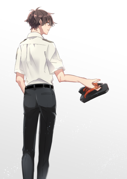 「【創作男審神者】 #少尉本丸
軽装さにいち…… 」|白鴇のイラスト