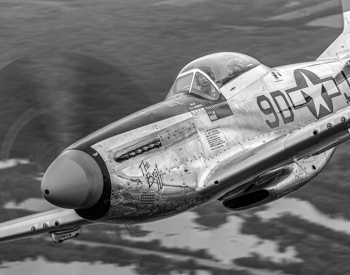 dartlrt's tweet photo. Here's an image from way back in 2015.  My first air to air mission.  The Cavanuagh Flight Museums P-51 "The Brat III". 
#WW2 #worldwar2 #air2airphotography #airtoair #aviationphotography #FlashbackFriday #FighterFriday #P-51 #P51 #cavanaughflightmuseum https://t.co/pJslDmoEHg