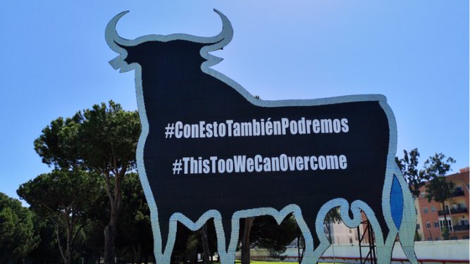 Queremos ver en todos los  toros de Osborne este mensaje solidario, que refleja el servir de toda la familia Taurina. #conestotambiénpodremos