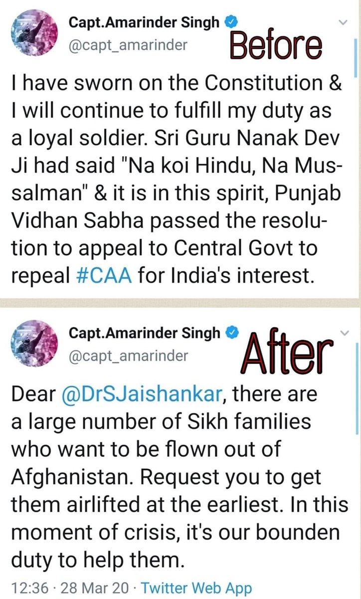 pratiba_sk's tweet image. Good evening ⁦@capt_amarinder⁩ ji. Hope you remember your this tweet. #CAA_NRC_support