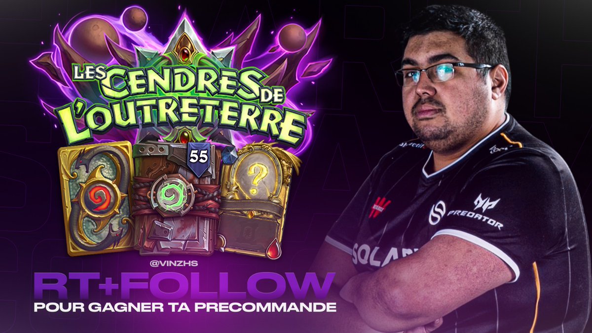 VinzHS's tweet image. Hello les bros, Blizzard me permet de vous offrir une petite précommande  de la nouvelle extension comme d'habitude !

55 Boosters , une légendaire dorée et les avantages sur Battlegrounds !

Comme d'habitude : RT + Follow @VinzHS 

TAS le 04 avril , bonne chance à tous !