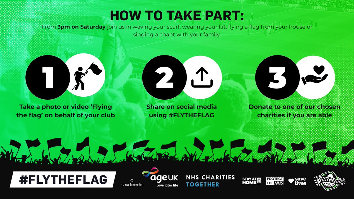 MarcusOades95's tweet photo. At 3pm this afternoon, football fans &amp; the sports community are coming together to support the amazing work of @NHSuk @NHSCharities &amp; @Age_uk 

Find out how you can help here: https://t.co/kDMPCsoj1O

#FlyTheFlag https://t.co/CM7pNi9ypW