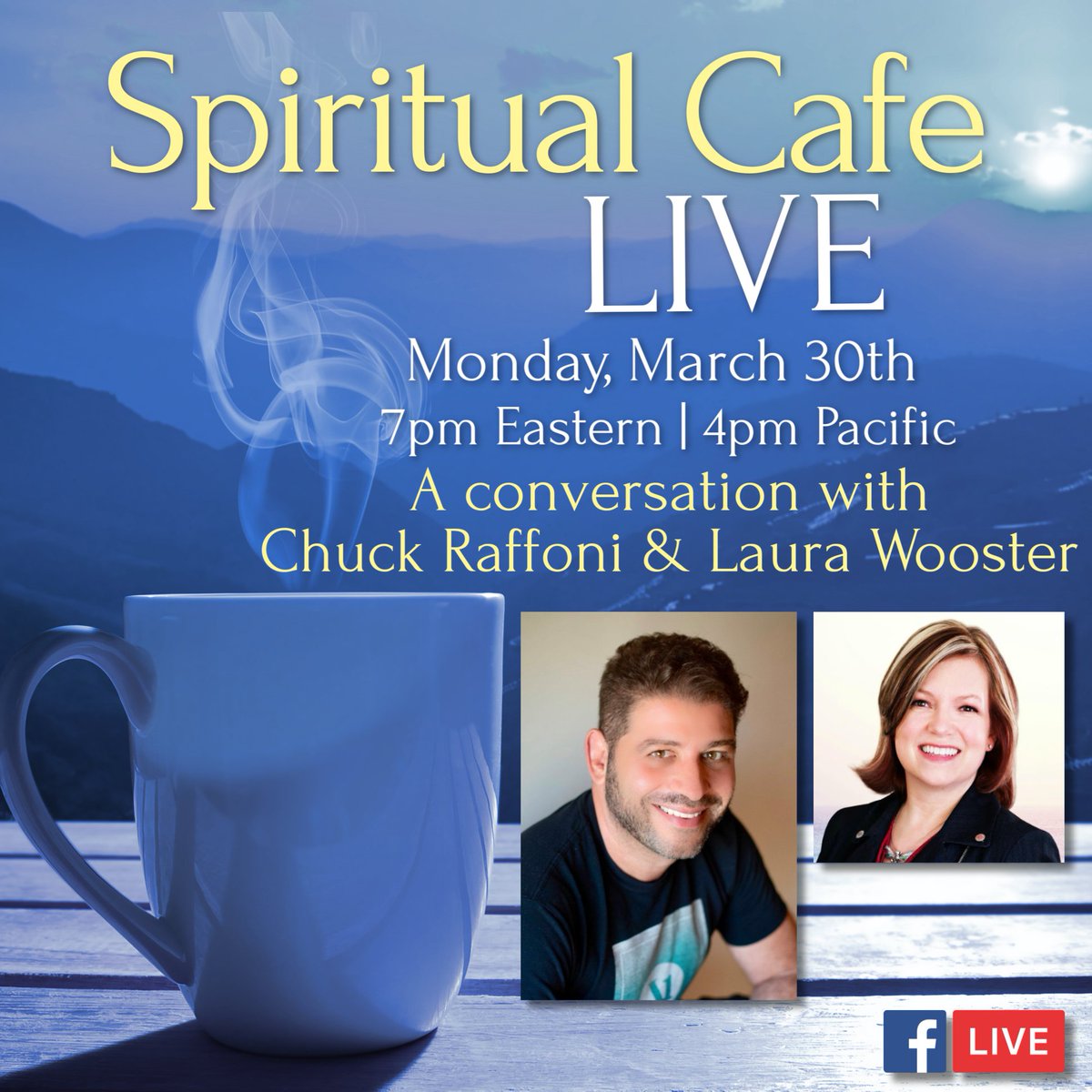 Looking forward to this conversation with @LauraWooster on her Facebook Live on Monday Night.  Join us for the live conversation or catch the archived conversation on my Social Media afterwards.  Yoga With Chuck on Facebook, Instagram and .com   #yogaeverydamnday #FacebookLive