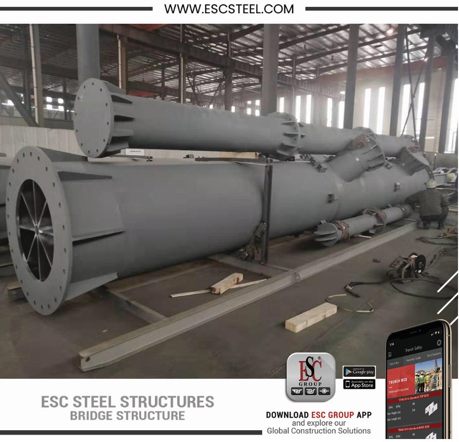 escsteel's tweet photo. Bridge pylon spuds and steel bridge girders for Philippines #bridgestructures #steelstructures #fabricationcompany https://t.co/zJj8r6HpBC