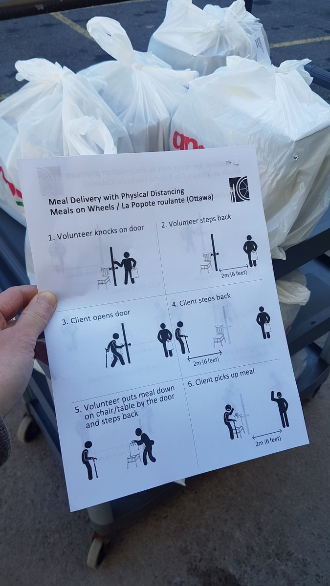 We've implemented #PhysicalDistancing measures for clients and volunteers during meal deliveries. Let's work together to prevent the spread of #COVID19. #FlattenTheCurve