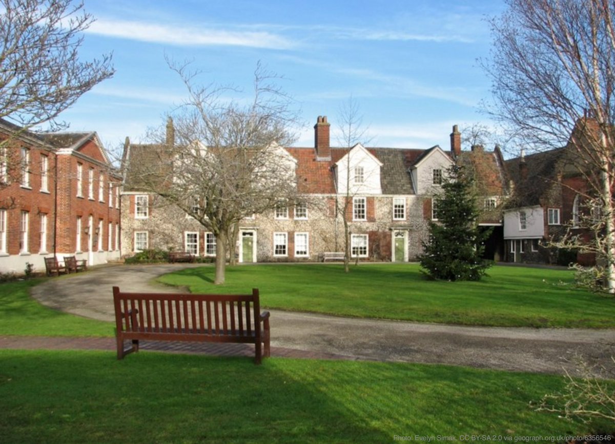 From Norman and medieval to Georgian and Victorian, The Great Hospital site features an amazing range of architectural styles… explore them all online with this Norwich360 virtual tour.  https://bit.ly/3aqxSip  (Photo: Evelyn Simak)  #VirtualTour  #NorwichArchitecture  #Norwich360