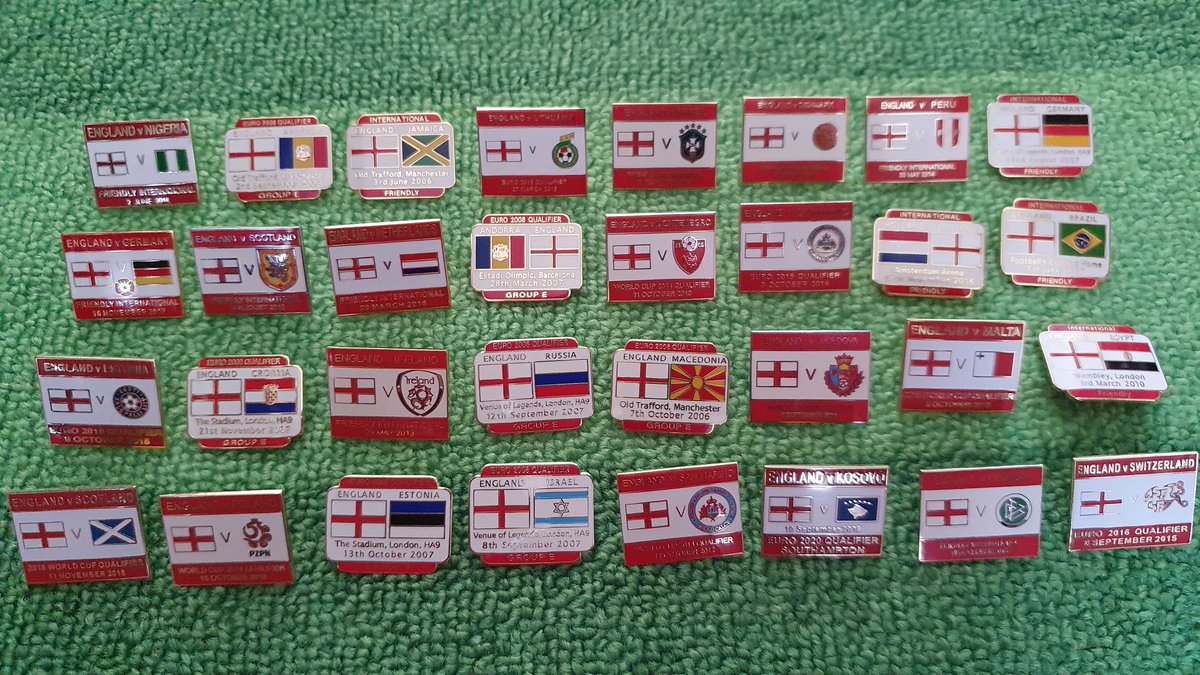  @England badges. Crests & match badges (official & unofficial)
