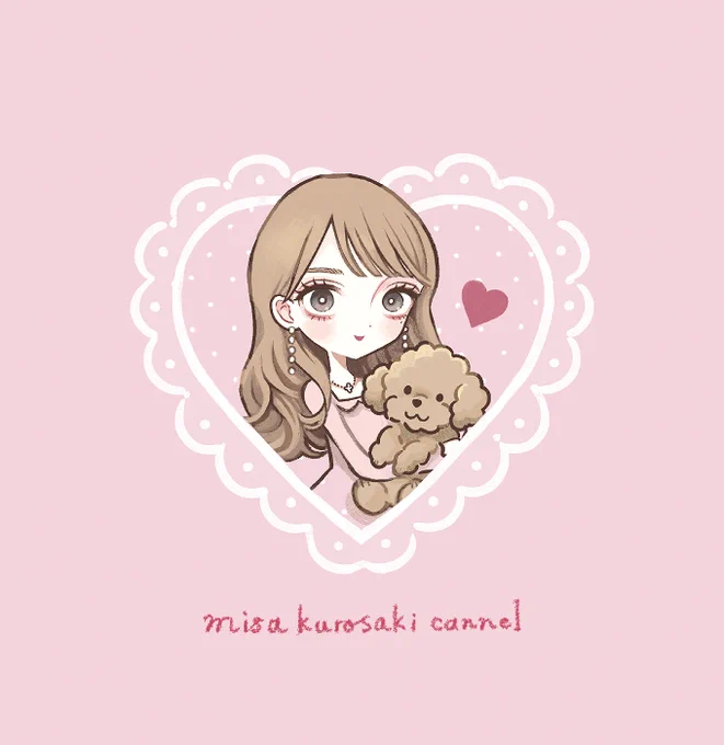 黒崎みささん(@misa_k666)のYouTubeチャンネルのイラストを描かせて頂きました。
ガーリーなテイストで、との事で、可愛く仕上げさせていただきました。今後動画内で使用されるようです? 