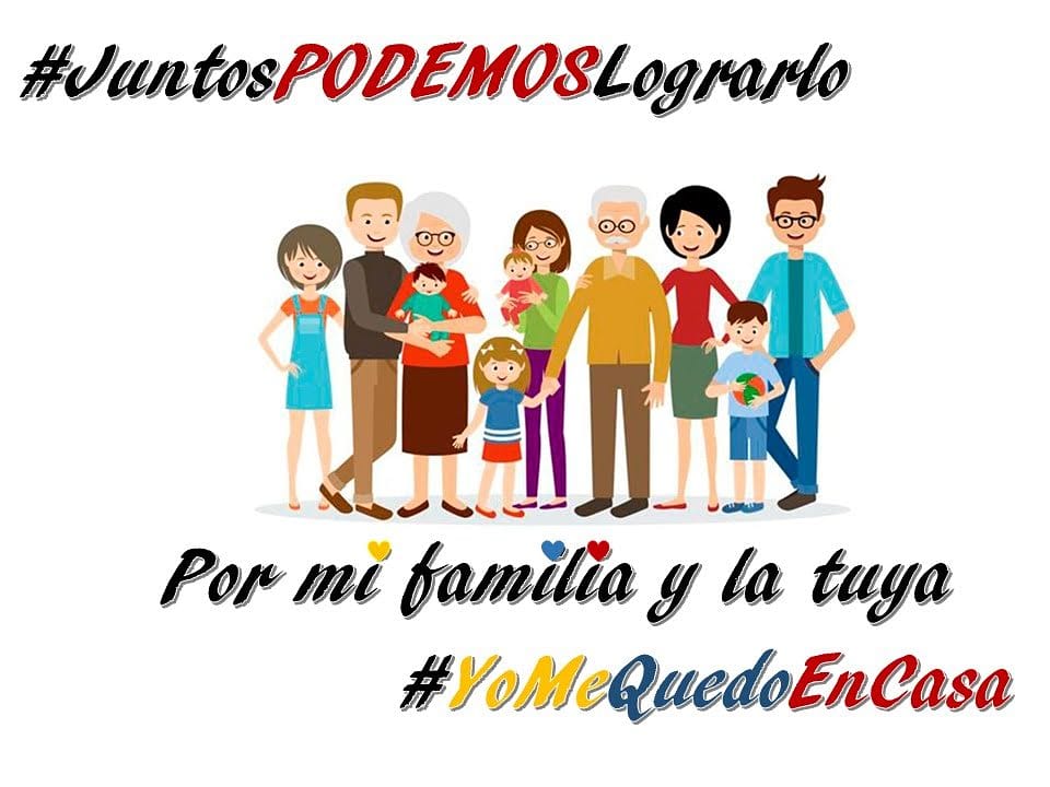 #QuedateEnTuCasa en familia, no estás encerrado,estás en casa, cuidando de ti y de los tuyos...
.
#YoMeQuedoEnCasa
#CuarentenaEnFamilia 
#UnidosVenceremos
#CuidateyCuida 
#JuntosPodemosLograrlo
#CuidateParaCuidarATodos 
#VenezuelaUnidaContraElCoronavirus 
#JuntosPodemosMas