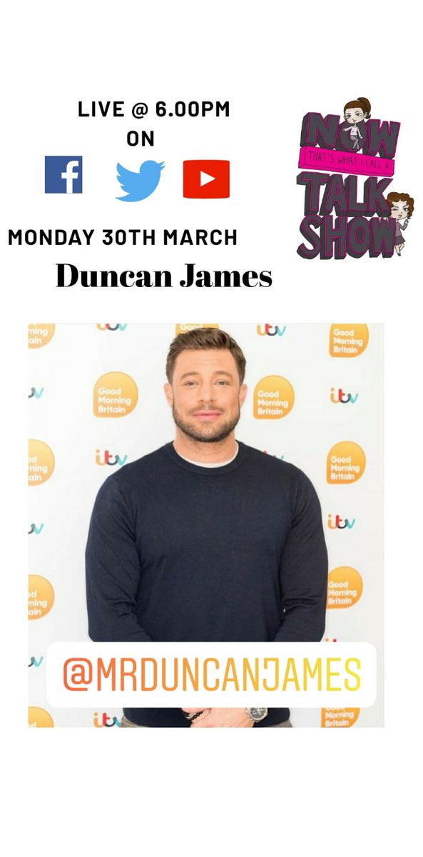 NOWTheTalkShow's tweet photo. Join us LIVE Monday 30th March @ 6.00pm
With guest @MrDuncanJames
💙💙💙💙
Presented by @Iamfaylouise and @JossyYendall
#Blue #CelebGoss #discussion #talkshow #lgbt #lgtbcommunity #trans #transpresenters https://t.co/XDlKKUVW4n