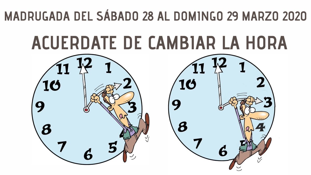 JarabaTurismo's tweet photo. Os recordamos que esta noche tendremos que adelantar los relojes,  a las 02.00  de la madrugada serán las 03.00. Entraremos así en el horario de verano. https://t.co/Ipm0R8dOUH