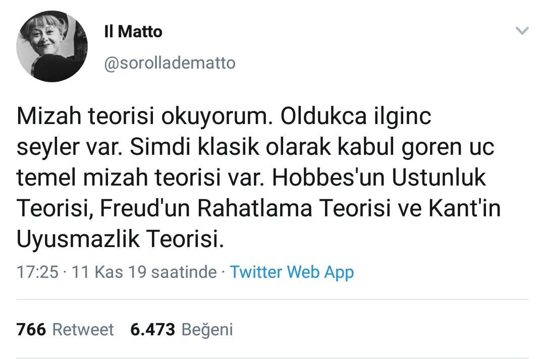 Mizah Teorisi hakkında okunması gereken bir flood.