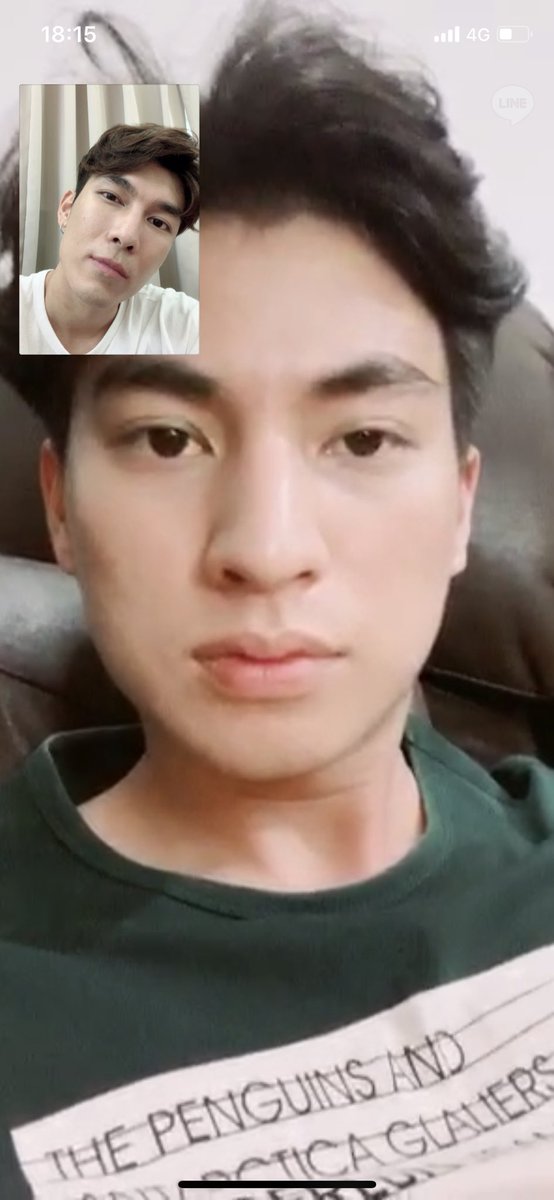 200113m: just woke up & your face looks sullen g: just like a monkey's ass----- g: fighting na krub p'yoau  (messy and wavy hair)m: like yours is not (mocking)g: it's curly style krub