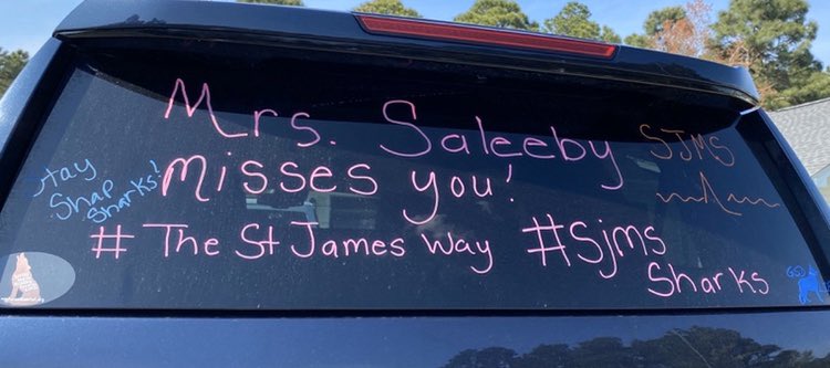 csaleeby1's tweet photo. I enjoyed being a part of the SJMS Spirit Parade!   It was so nice seeing all of the kids and supporters in the community. #JustKeepSwimming  #TheStJamesWay https://t.co/1uEKXmef54