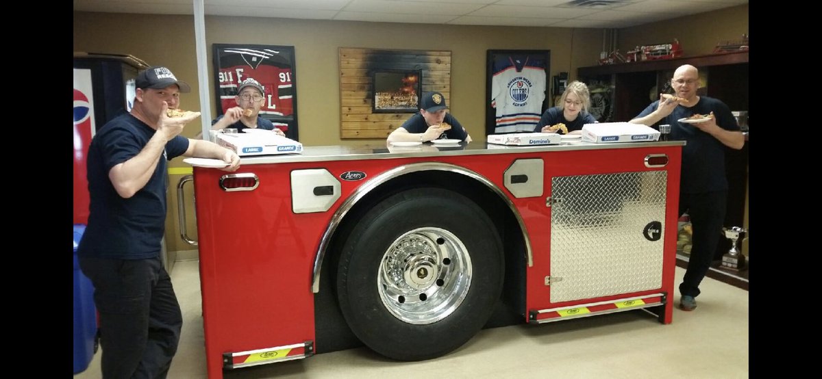LSRFS's tweet photo. Thank you @dominos Slave Lake for supplying Lunch for the crew today. Doesn’t hurt to have a little fun along the way! https://t.co/IoDVsFqqMx