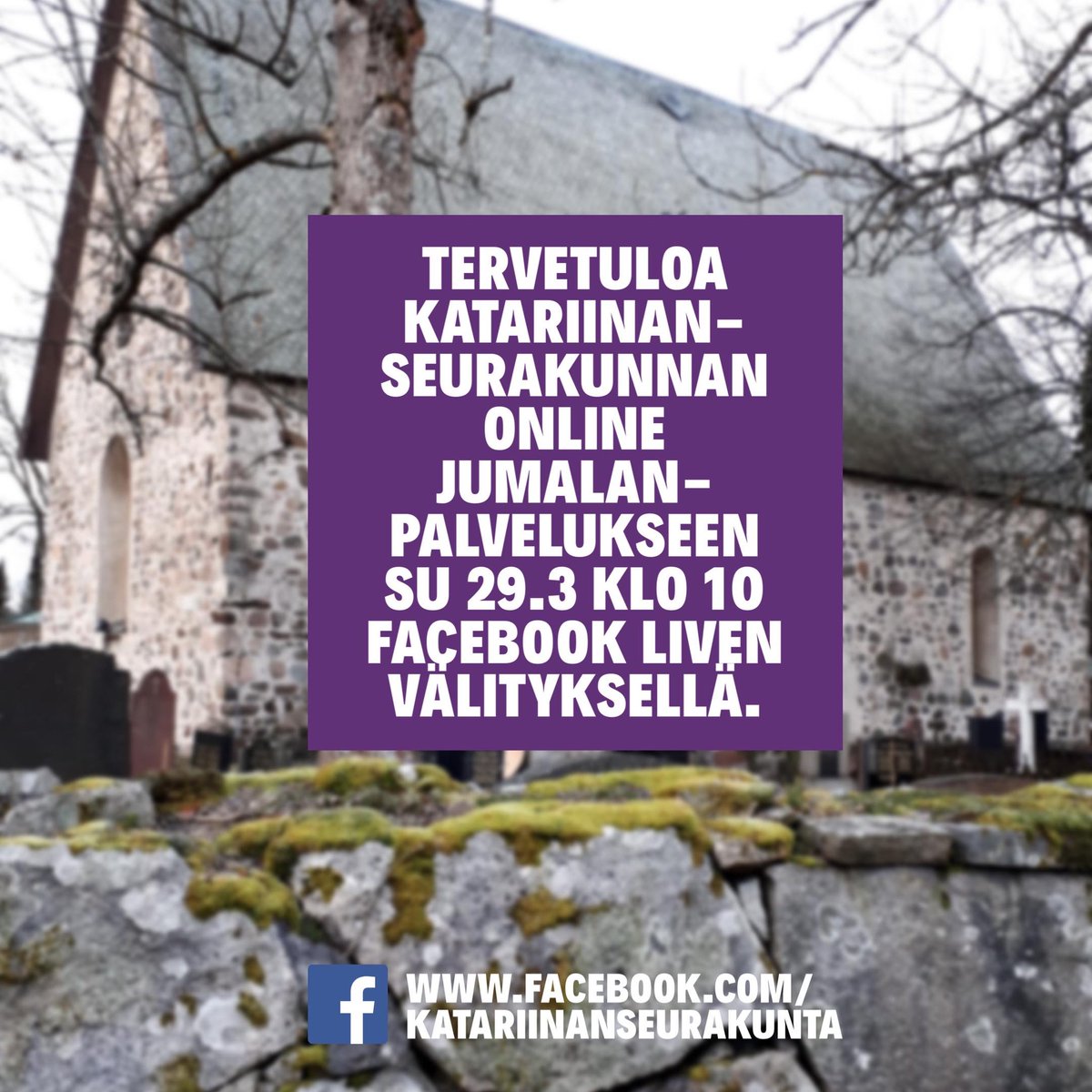 katariinansrk's tweet photo. Huomenna klo 10 Facebook Live! Sieltä pitäisi tulla meidän seurakunnan ensimmäinen striimattu jumalanpalvelus. Tervetuloa mukaan koko someseurakunta 😊

Ps. Voit jättää esirukouspyynnön kommenttikenttään 🙏 
#kirkko
#jumalanpalvelus
#digiloikka
#some
#twaarna https://t.co/SaDXmlKzxJ