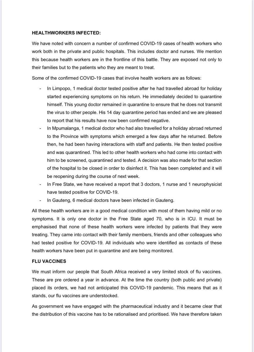 SAgovnews's tweet image. [Update] The number of confirmed #COVID_19 cases in the country now stands at 1187. @HealthZA is concerned at the number of confirmed cases involving healthcare workers in private and public hospitals  
#Day2 #StayAtHomeSa