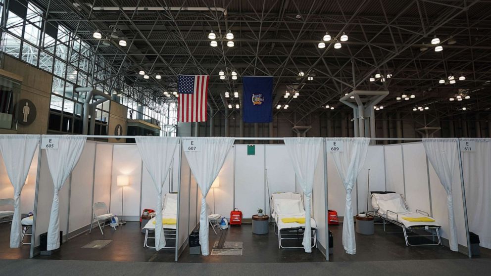 Army Corps helps convert Convention center halls across US into overflow medical facility to treat non Covid-19 patients & relieve surge in ICUs & hospitals. ~3000 beds each in NYC Javits & Chicago's McCormick center.  https://www.militarytimes.com/news/your-military/2020/03/27/the-army-corps-of-engineers-has-two-or-three-weeks-to-get-thousands-of-new-hospital-beds-up-and-running/ https://www.chicagotribune.com/coronavirus/ct-coronavirus-chicago-mccormick-place-hospital-20200328-px7xupa67je5fmbmr72prne6by-story.html