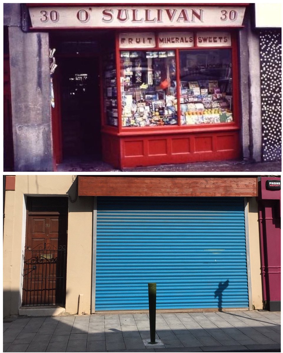 Then and now. George O’Sullivan’s Shop, 30 Nicholas Street, #Limerick.