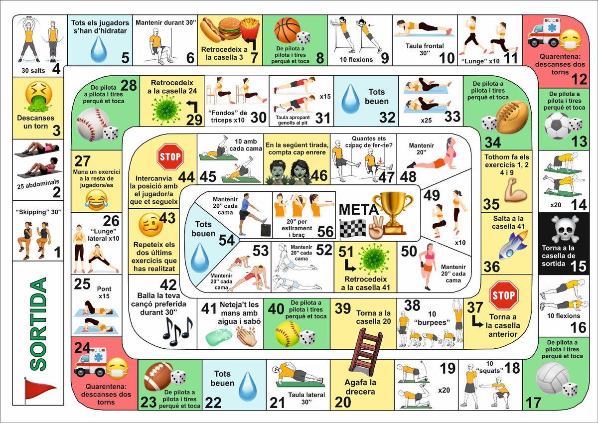 MotusEdu's tweet image. DEURES EN FAMÍLIA d&apos;EF (un cop per setmana) Envieu com a tasca des de #feinesacasa  alguna foto o  video on es pugui evidenciar que jugueu a l&apos;Oca del confinament . Hem de demostrar que ens cuidem i cuidem dels altres. La nostra #Piaandgo a casa però sempre en família. GRÀCIES!