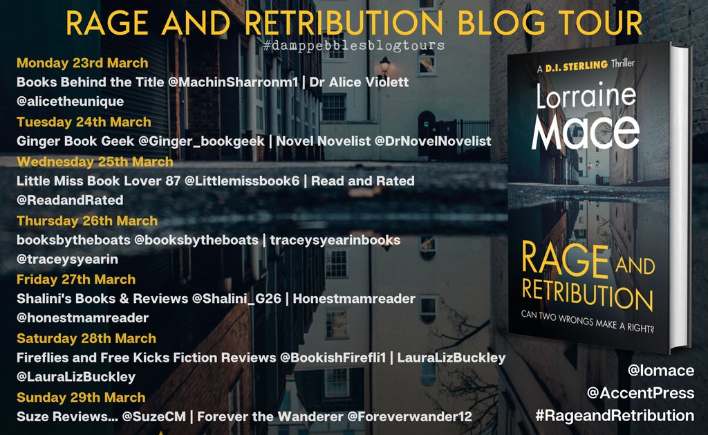 damppebbles's tweet photo. Many thanks to @BookishFirefli1 and @LauraLizBuckley for hosting today's stops on the #RageandRetribution blog tour. It's the final day of the tour tomorrow and we'll be with @SuzeCM and @foreverwander12. Make sure you don't miss it! @lomace @AccentPress @DamppebblesBTs https://t.co/ZDdR0lGE9Z