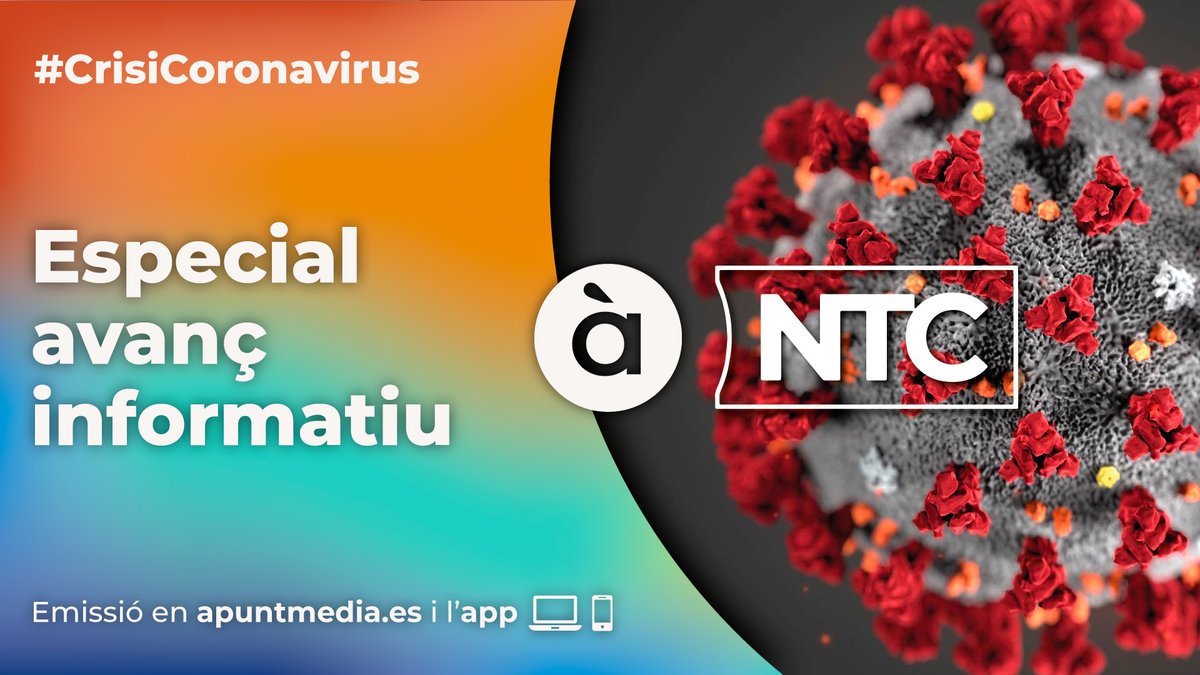apunt_media's tweet photo. 🕡A les 18:30 h coneixerem l'última hora de la #CrisiCoronavirus, amb l'equip d'@apuntnoticies. El programa @joensemesapunt no s'emetrà a causa de l'actualitat informativa. 

📺https://t.co/zF1NMNf2yu

Informació minut a minut, ací👇
https://t.co/Tj6MISRKE1 https://t.co/u4kFst4pjD