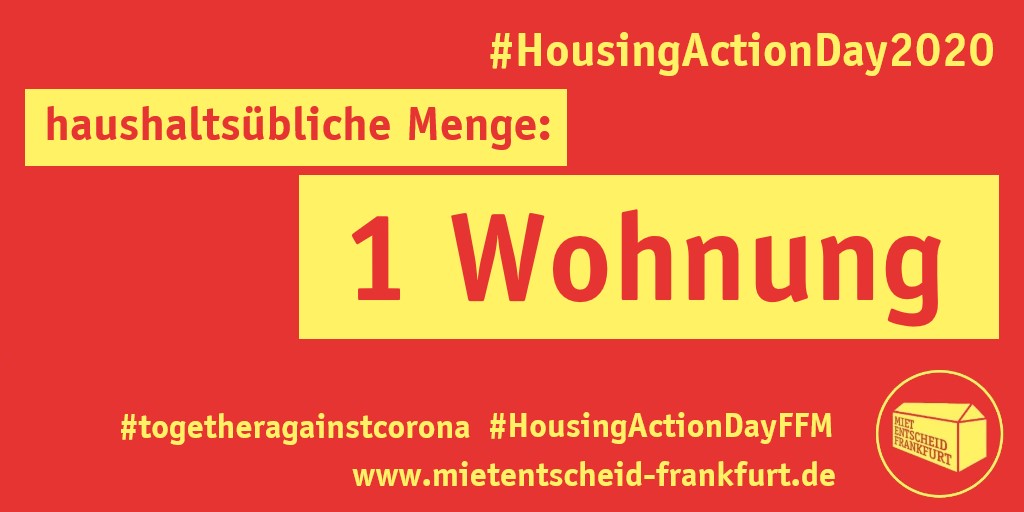 Haushaltsübliche Menge: 1 Wohnung