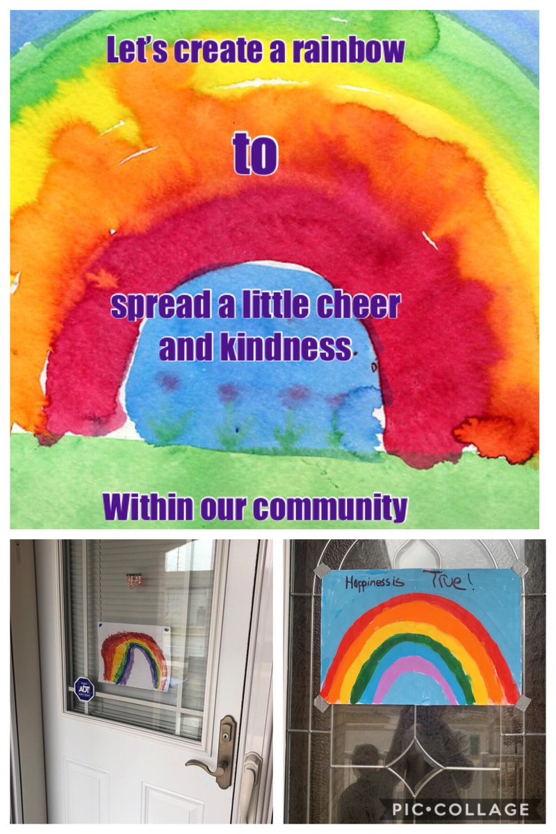 jkopps2's tweet photo. Our K6 kindness ninjas have been working hard to spread a little love, cheer and kindness within their communities 🌈#WeAreAllInThisTogether @rowntreeps https://t.co/w3PYtVePVr