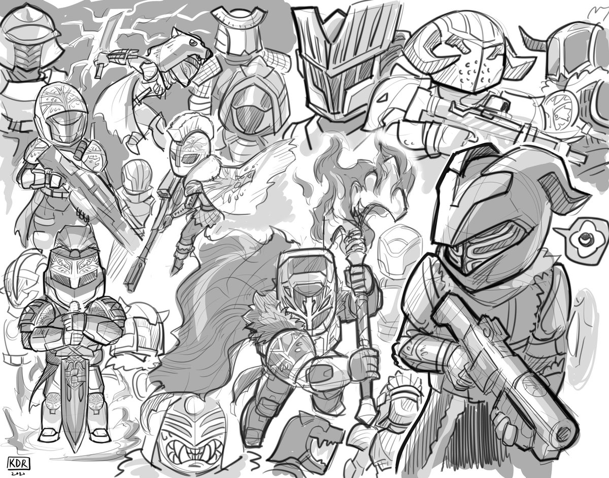 KevinRAGES's tweet photo. Assorted warmup sketch of Iron Lords via Clipstudio program.

#destinythegame #destiny2 #videogames #destinyart https://t.co/K3oIN5AffX