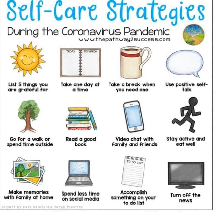 It’s Saturday, CHS! ☀️ Here are some ways to care for yourself. 💙 #CentralStrong #AllInThisTogether #StrongerTogether