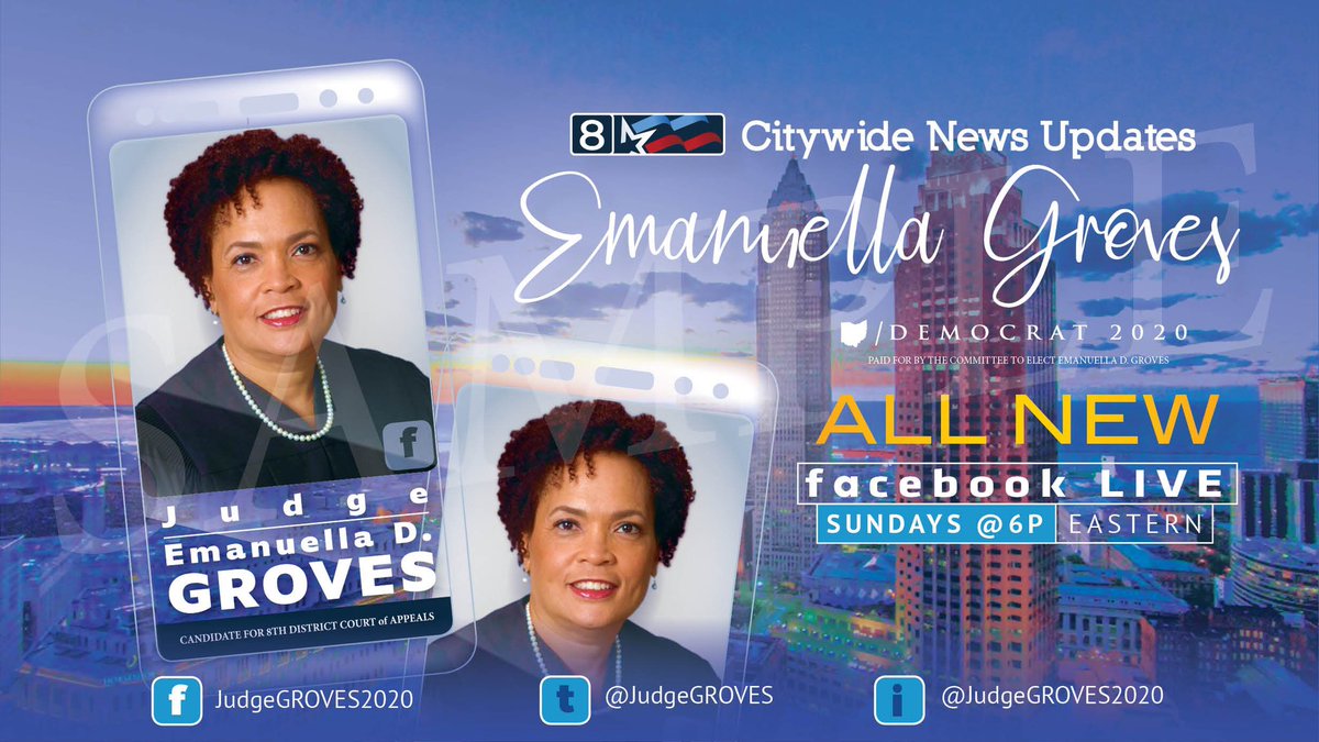 JudgeGroves's tweet photo. Join me on Facebook live tomorrow at 6pm! #groves2020 #ohioelection #ohiolockdown #OhioPrimary https://t.co/bN7TDCETuC