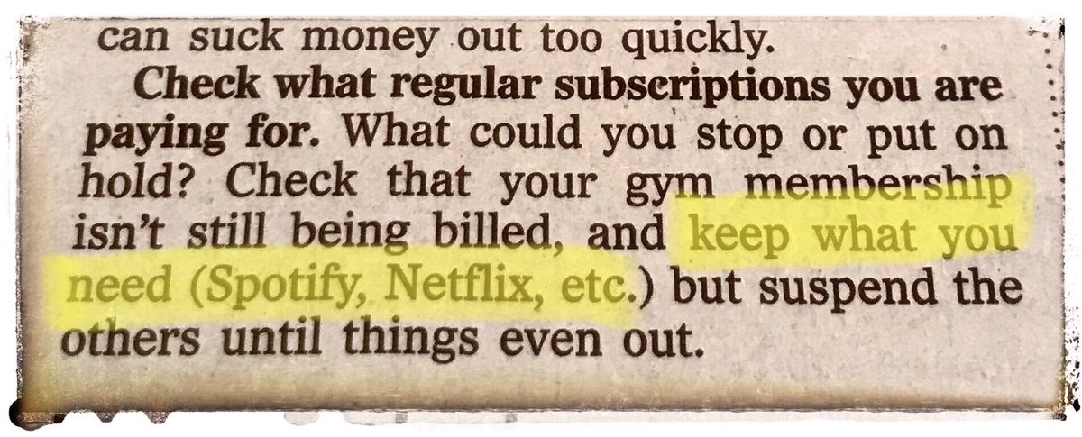 There are ways to save during the coronavirus pandemic but putting ‘must have’ subscriptions on hold is not one of them. #Netflix #AmazonPrimeVideo #Peloton