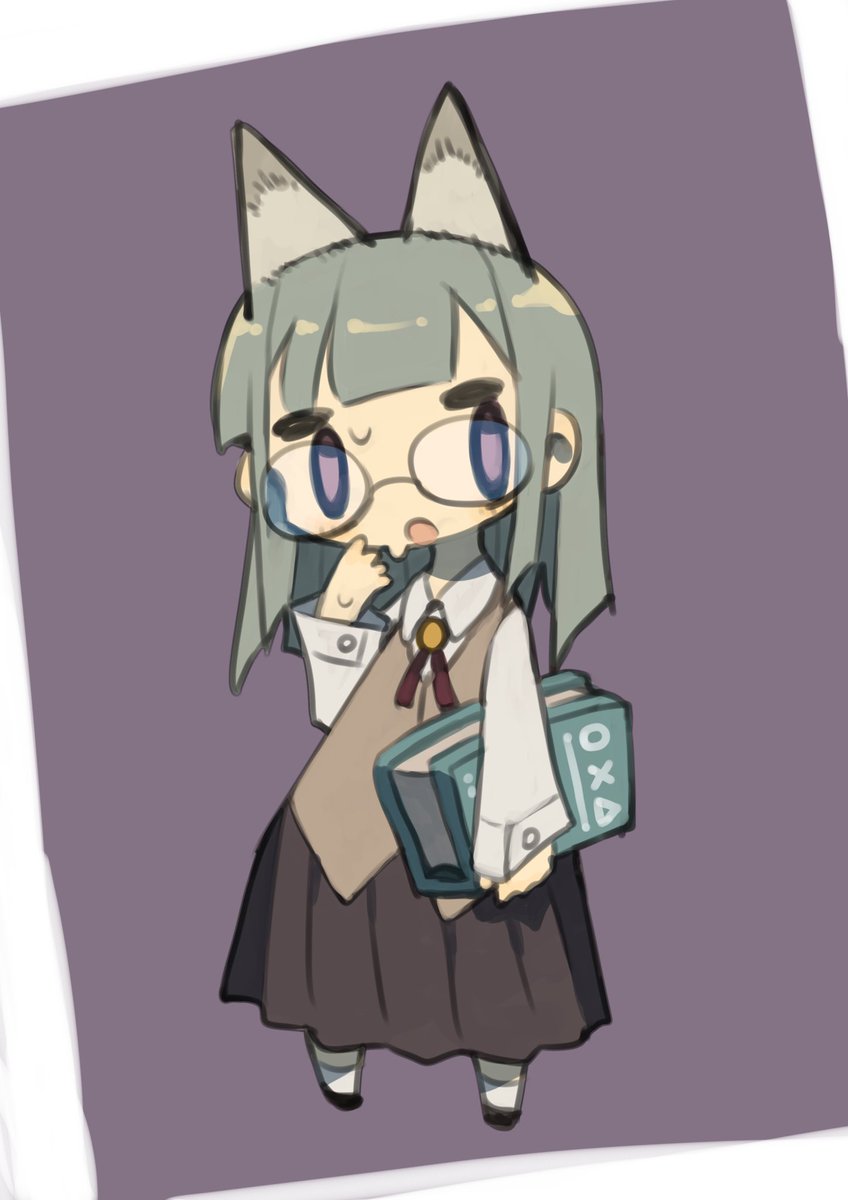 「かわいい獣耳眼鏡子(skeb) 」|ちゅののイラスト