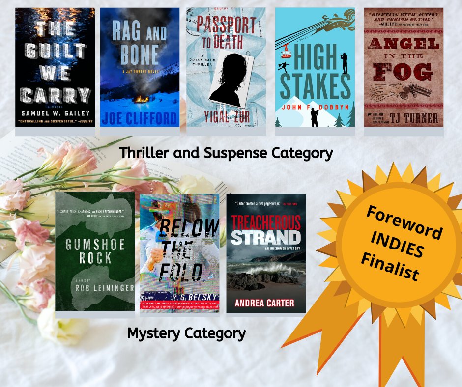 Eight of our titles have been selected as finalists for the <a href="/ForewordReview/">Foreword Book Review</a>  INDIES Book of the Year Award! Congratulations to @SamuelWGailey, <a href="/joeclifford2/">joe clifford</a> , <a href="/yigalzur/">yigal zur</a> , @JackDobbyn , <a href="/AuthorTJTurner/">TJ Turner</a> , <a href="/RobLeininger/">Rob Leininger</a> , <a href="/DickBel/">Dick Belsky</a> , and <a href="/andysaibhcarter/">Andrea Carter</a> ! 🙌🎉 #ForewordINDIES #award
