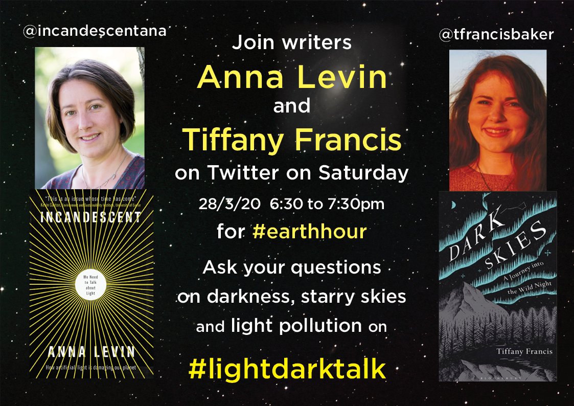 SarabandBooks's tweet image. Tonight 🌟 for #earthhour @IncandescentAna &amp;amp; @tfrancisbaker are taking their #ayewrite 🌜Dark Skies ⭐️ event virtual ✨Join them on #lightdarktalk 💫 6:30 to 7:30pm GMT