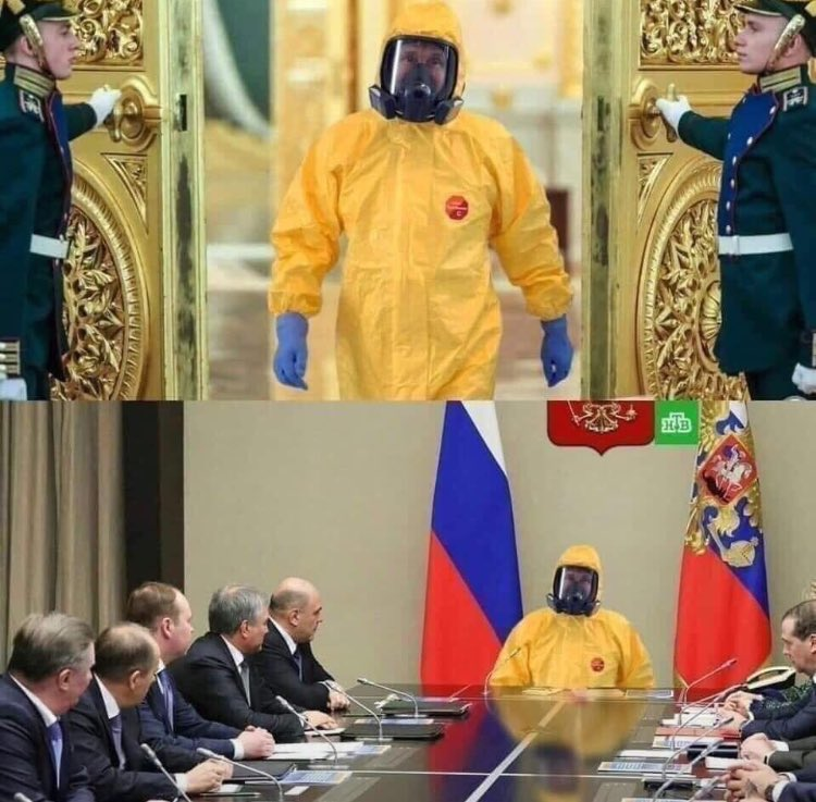 digifreakin's tweet photo. When you trust no one #coronavirussafety

#CoronaVirusUpdate #putin https://t.co/KmhoUZ6EbK