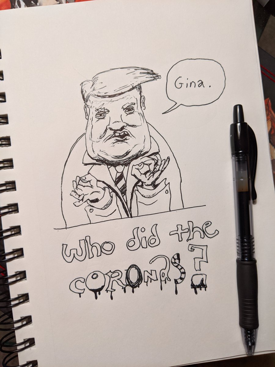 soundscabs's tweet photo. I've been too busy with work to make any progress on Beelzebug. But I have been drawing to keep my skills sharp. The drawings are getting weirder as I continue to be isolated. Hoping to get back to #gamedev this week. #Coronavirus #Trump #Flapjacks #Jackflaps #Fucknuts https://t.co/PL5PsxEoOF