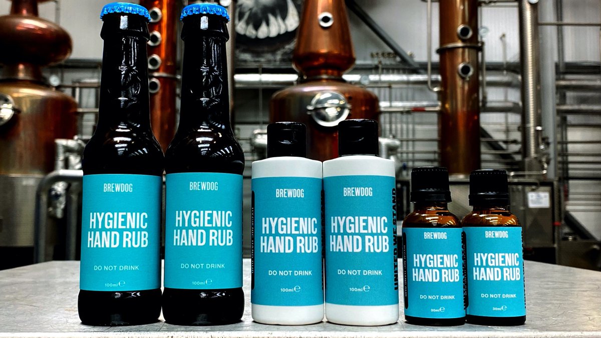 JamesBWatt's tweet image. BrewDog Sanitiser Update: We have now packed &amp;amp; donated over 50,000 units to the NHS and to charities. 

Today we set up a 2nd packaging station at our brewery &amp;amp; we have enlisted extra team members from our closed bars to help us pack even more.