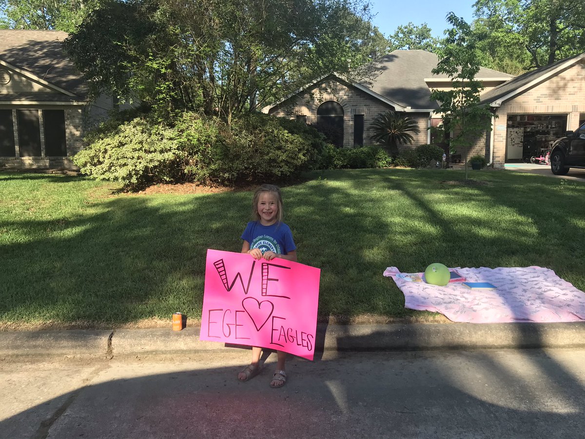 Missing these precious students! Their signs warmed my heart! <a href="/HumbleISD_EGE/">Elm Grove Elementary</a>