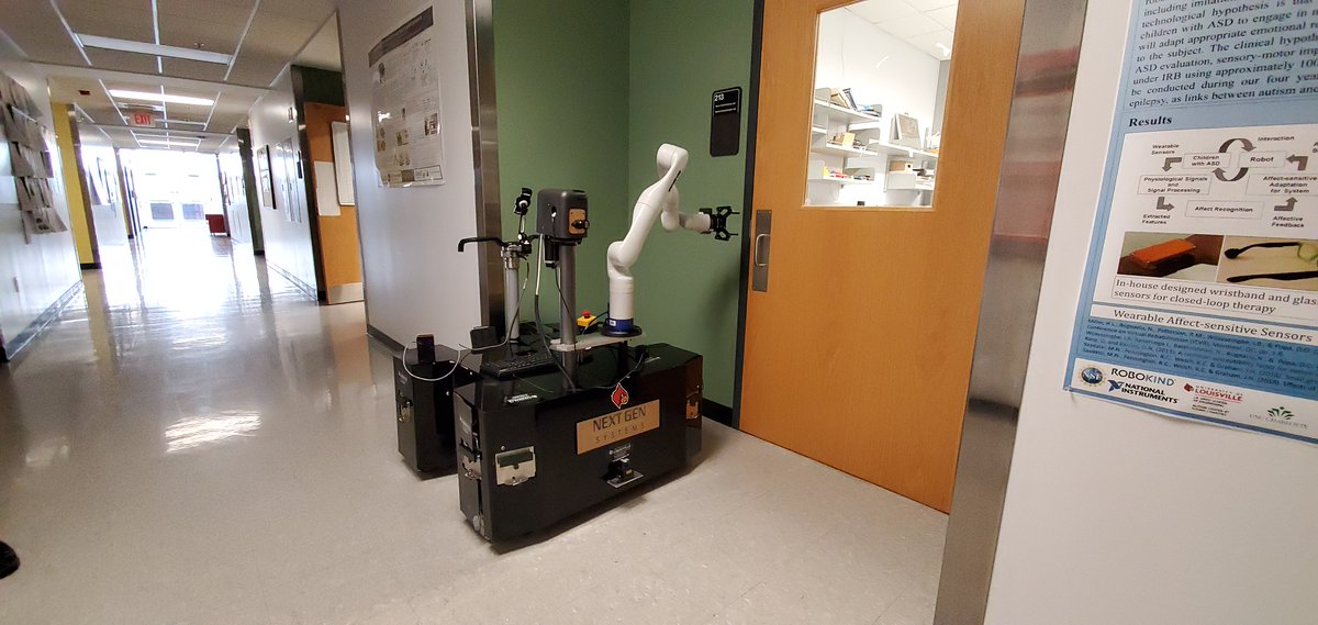 NGS_Group's tweet photo. ARNA has a new arm! Almost ready to disinfect hallways and door handles. #Robotics #healthcare #StopTheSpread @uofl @UofLSpeedEng https://t.co/jwl8BmVPlQ