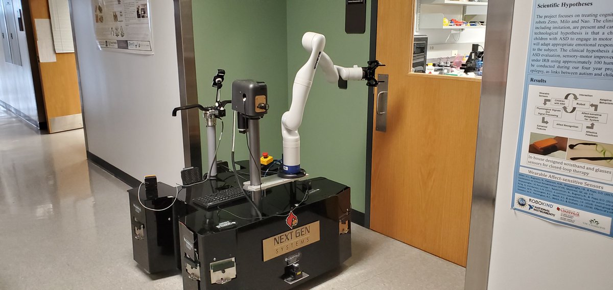 NGS_Group's tweet photo. ARNA has a new arm! Almost ready to disinfect hallways and door handles. #Robotics #healthcare #StopTheSpread @uofl @UofLSpeedEng https://t.co/jwl8BmVPlQ