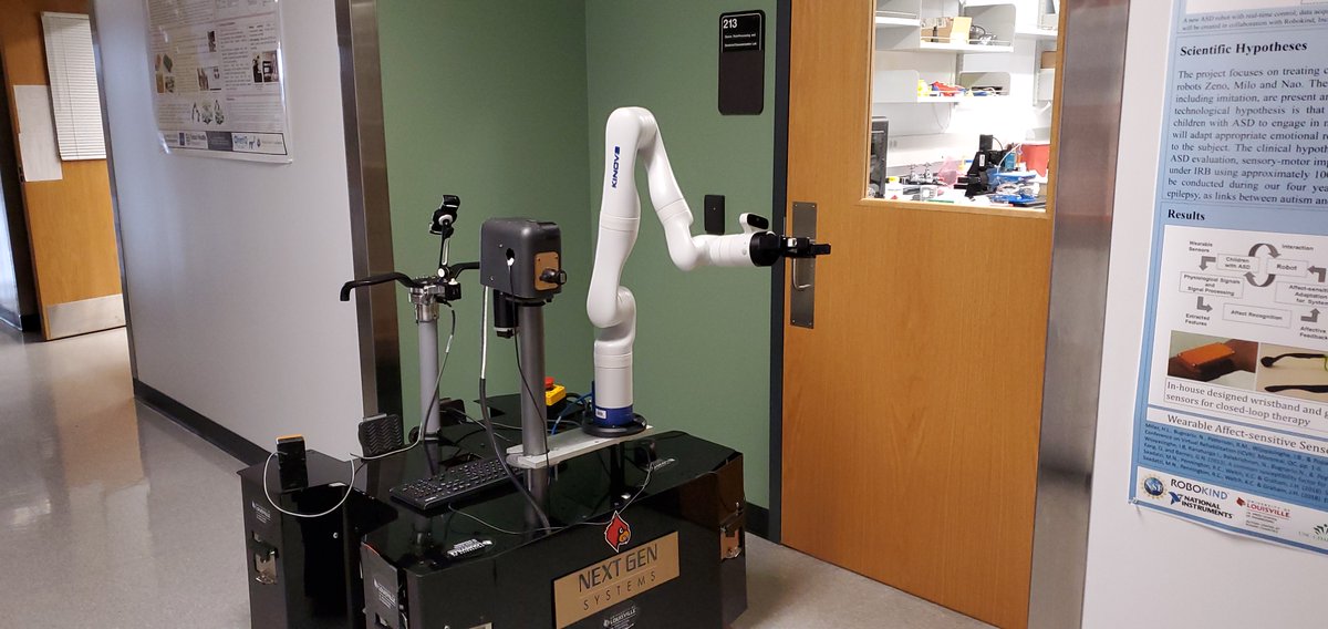 NGS_Group's tweet photo. ARNA has a new arm! Almost ready to disinfect hallways and door handles. #Robotics #healthcare #StopTheSpread @uofl @UofLSpeedEng https://t.co/jwl8BmVPlQ