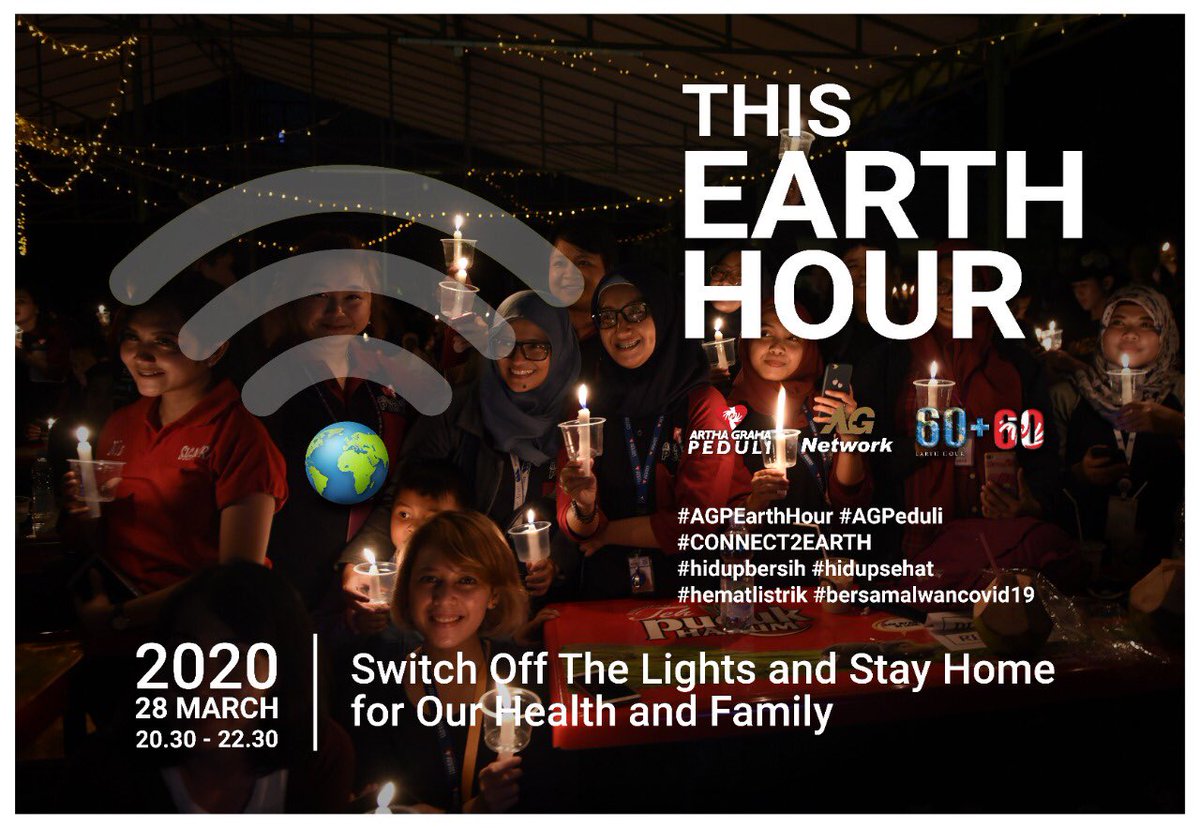agusmurdono's tweet photo. • #AGPEarthhour 
• #Earthhour
• #Connect2Earth 
•#RaiseYourVoiceForNature
• #dirumahaja
• #bersamalawancovid19 
• #hidupbersih
• #hidupsehat
• #jagakesehatan
• #hematlistrik

 @agpeduli @ehjkt @ehindonesia @earthhourofficial https://t.co/NPSQUHyefl