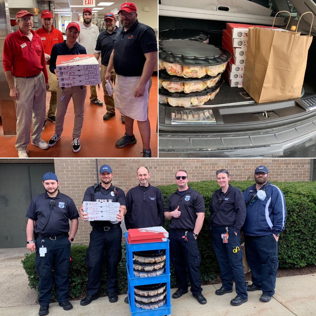 oneupevents's tweet photo. A huge THANK YOU to the entire crew at @GrottoPizzaDE...They have been tremendous supporters of our Hospital Heroes Food Drive...Lunch went to the EMS &amp; Emergency Room staff at @SaintFrancisHC yesterday! 

Donate Here: https://t.co/eBHhOwpj6W https://t.co/220CR82nJz