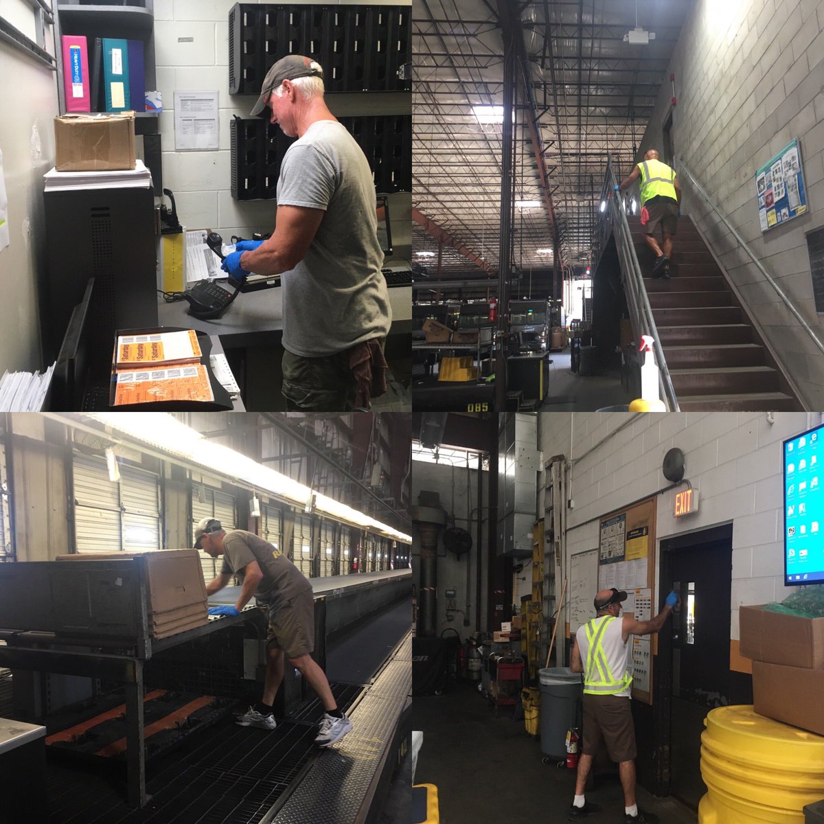 Sanitizing our buildings doesn’t stop even on the weekends! Pinellas Building porters are making sure our buildings are sanitized to protect all #UPSers and our customers. #weareups