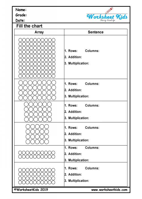 worksheet kids al twitter repeated addition and multiplication sentences arrays worksheets download free printable pdf https t co gwsdkriq9p math mathworksheet kindergartenteacher grade1 year1 grade2